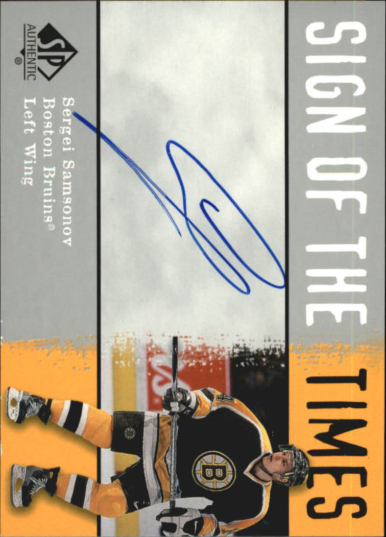 2000-01 SP Authentic Sign of the Times #SA Sergei Samsonov