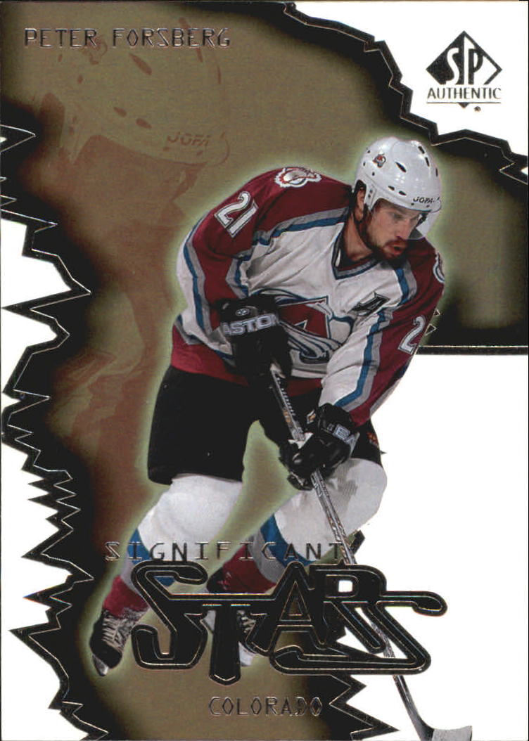 2000-01 SP Authentic Significant Stars #ST1 Peter Forsberg