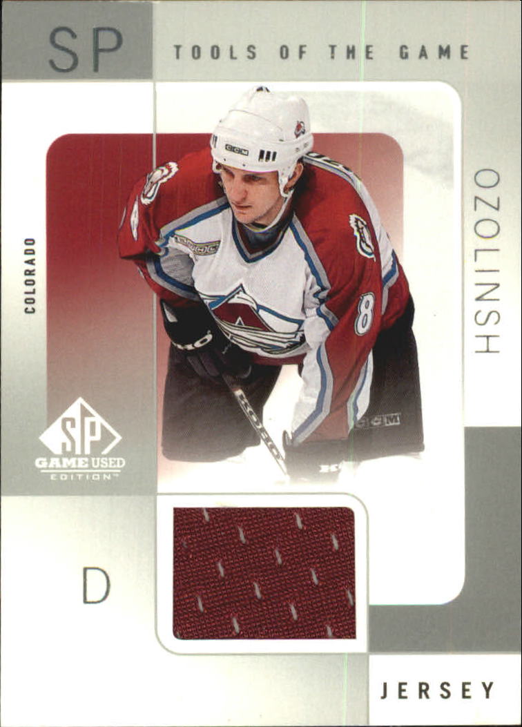 2000-01 SP Game Used Tools of the Game #SO Sandis Ozolinsh