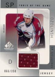 2000-01 SP Game Used Tools of the Game Exclusives #SO Sandis Ozolinsh