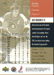 2000-01 UD Heroes #134 Bobby Clarke back image