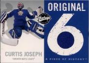 2000-01 Upper Deck Vintage Original 6 Piece of History #OCJ Curtis Joseph