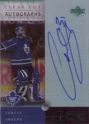 2000-01 Upper Deck Ice Clear Cut Autographs #CJ Curtis Joseph