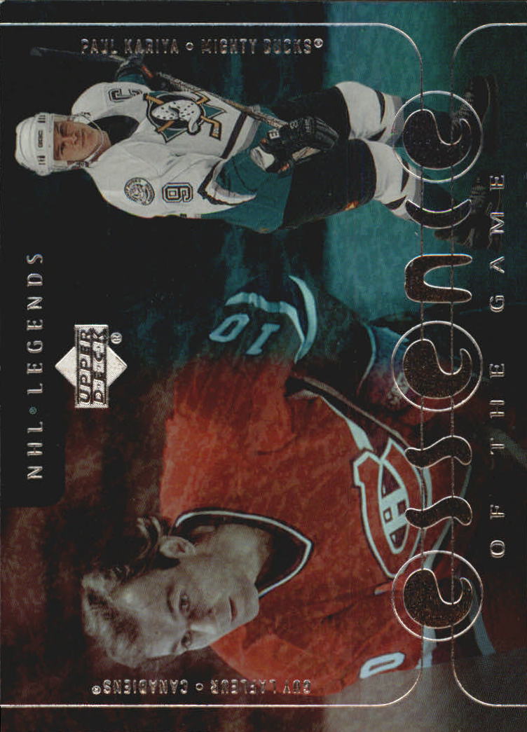2000-01 Upper Deck Legends Essence of the Game #EG1 Guy Lafleur/Paul Kariya