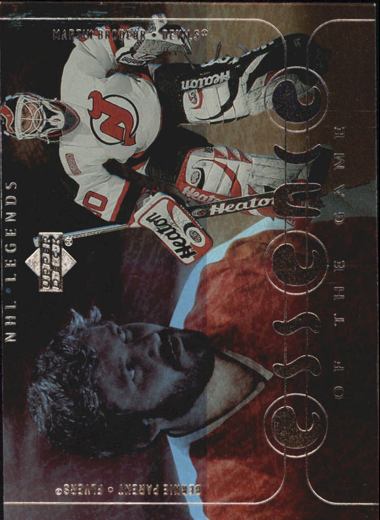 2000-01 Upper Deck Legends Essence of the Game #EG5 Martin Brodeur/Bernie Parent