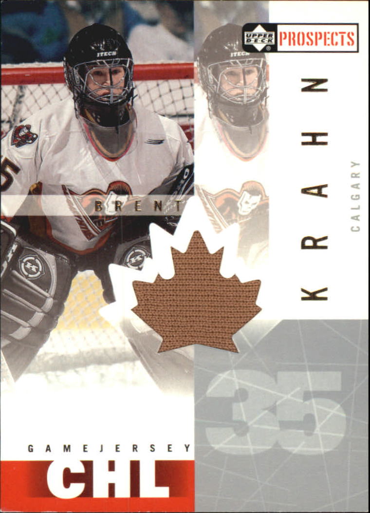 2000-01 UD CHL Prospects Game Jerseys #BK Brent Krahn