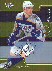 2001-02 BAP Signature Series Autographs Gold #28 David Legwand