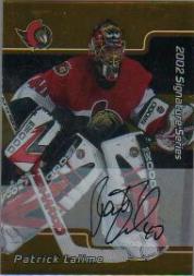 2001-02 BAP Signature Series Autographs Gold #104 Patrick Lalime