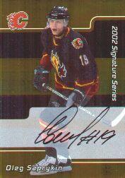 2001-02 BAP Signature Series Autographs Gold #128 Oleg Saprykin