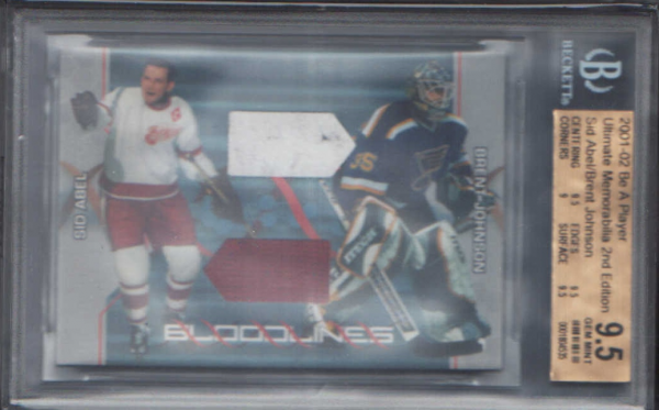 2001-02 BAP Ultimate Memorabilia Bloodlines #7 Sid Abel/Brent Johnson