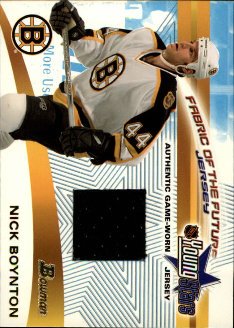 2001-02 Bowman YoungStars Relics #JNB Nick Boynton J