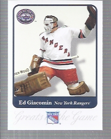2001-02 Greats of the Game #21 Ed Giacomin