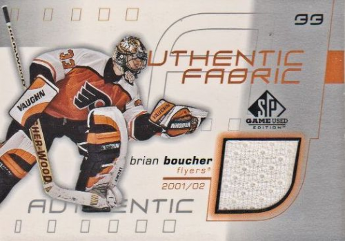 2001-02 SP Game Used Authentic Fabric #AFBB Brian Boucher