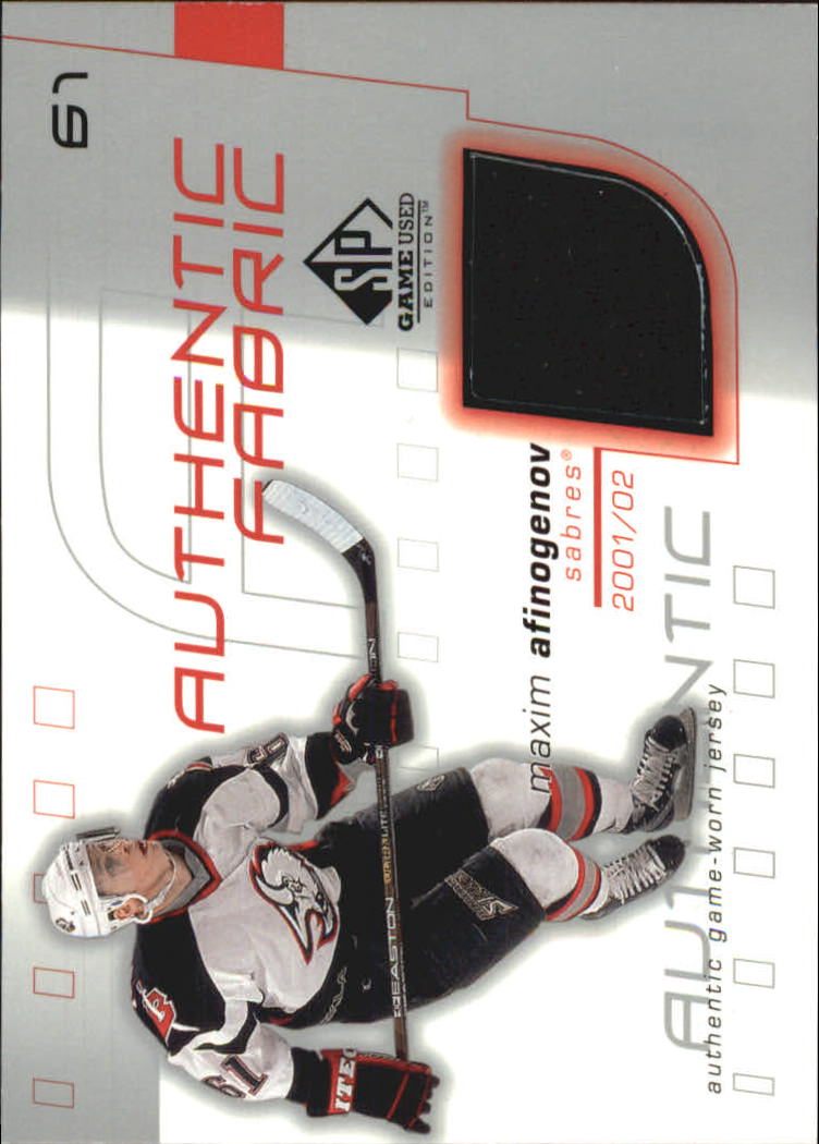2001-02 SP Game Used Authentic Fabric #AFMA Maxim Afinogenov