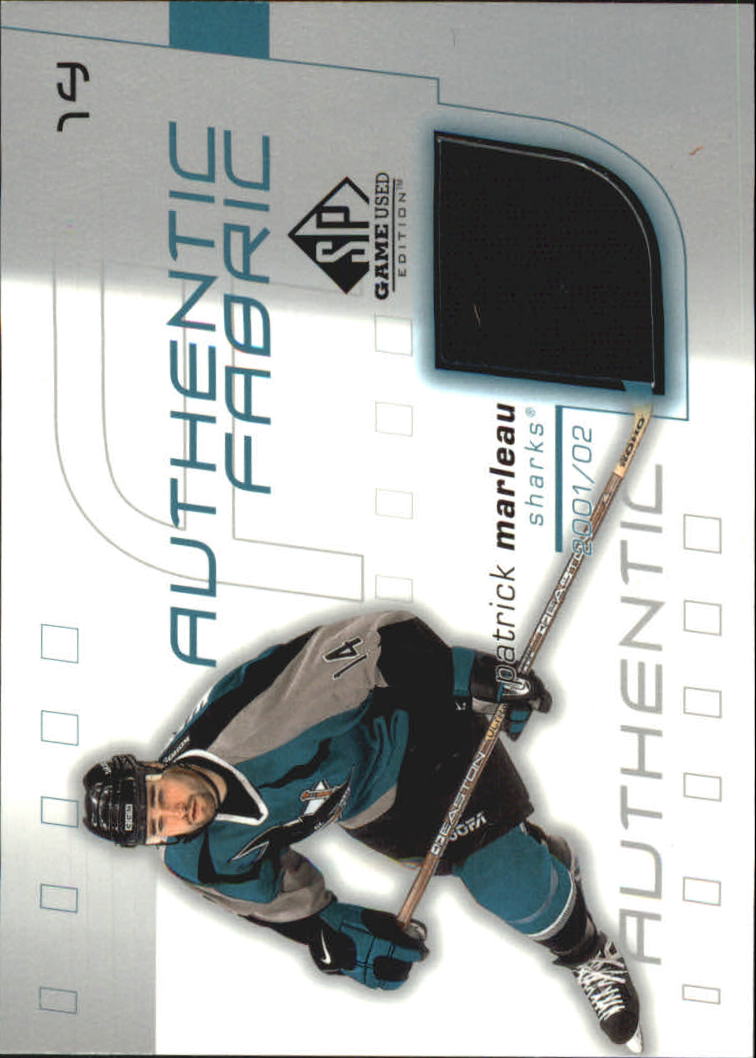 2001-02 SP Game Used Authentic Fabric #AFPM Patrick Marleau
