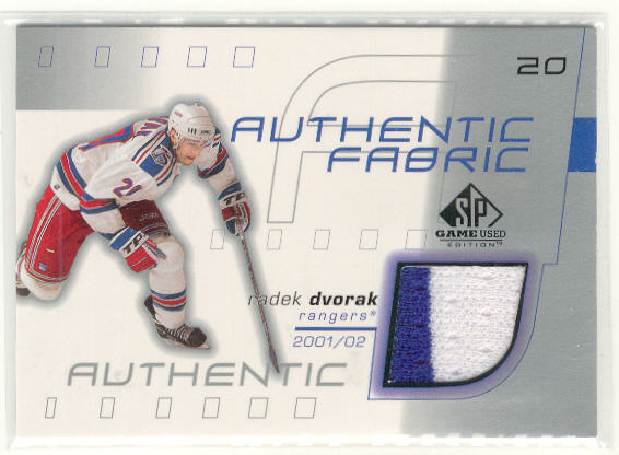 2001-02 SP Game Used Authentic Fabric #AFRD Radek Dvorak