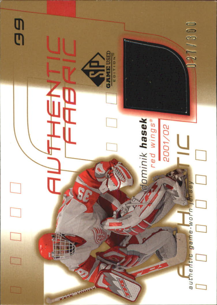 2001-02 SP Game Used Authentic Fabric Gold #AFDH Dominik Hasek