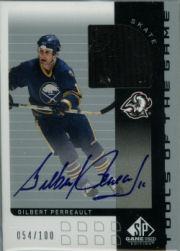 2001-02 SP Game Used Tools of the Game Autographs #STGP Gilbert Perrault