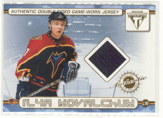 2001-02 Titanium Double-Sided Jerseys #23 Ilya Kovalchuk/Dany Heatley