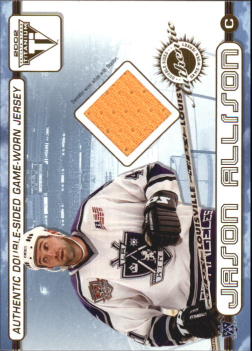 2001-02 Titanium Double-Sided Jerseys #75 Jason Allison/Zigmund Palffy