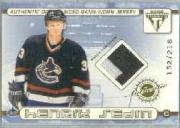 2001-02 Titanium Double-Sided Patches #54 Henrik Sedin/Daniel Sedin/218