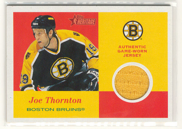 2001-02 Topps Heritage Jerseys #JJT Joe Thornton
