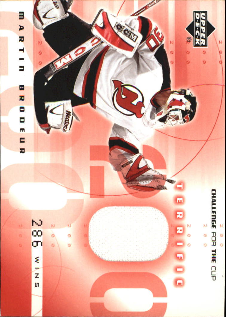 2001-02 UD Challenge for the Cup Jerseys #TMB Martin Brodeur