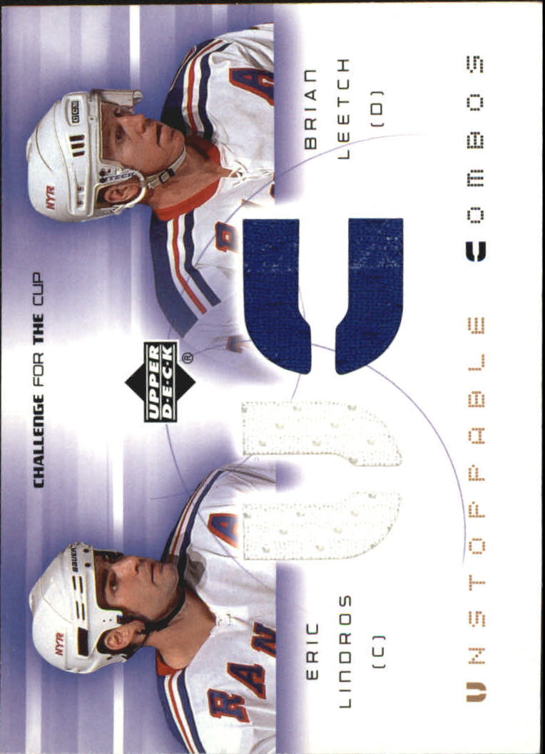 2001-02 UD Challenge for the Cup Jerseys #UCLL Eric Lindros/Brian Leetch