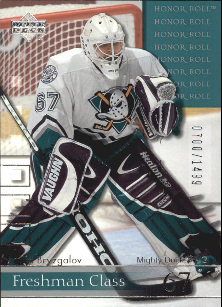 2001-02 Upper Deck Honor Roll #61 Ilja Bryzgalov RC