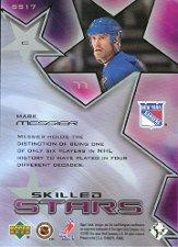 2001-02 Upper Deck Skilled Stars #SS17 Mark Messier back image