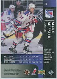 2001-02 Upper Deck Ice #30 Mark Messier back image