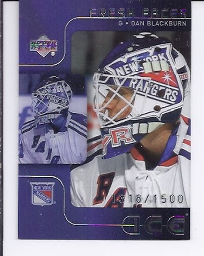 2001-02 Upper Deck Ice #62 Dan Blackburn RC