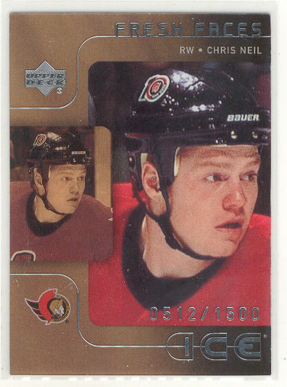 2001-02 Upper Deck Ice #80 Chris Neil RC RC