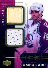2001-02 Upper Deck Ice Jersey Combos #JS Joe Sakic