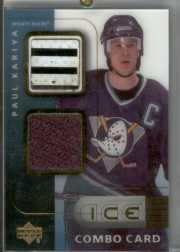 2001-02 Upper Deck Ice Jersey Combos #PK Paul Kariya