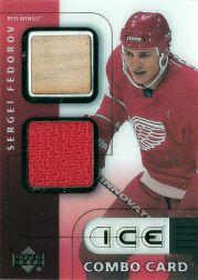 2001-02 Upper Deck Ice Jersey Combos #SF Sergei Fedorov