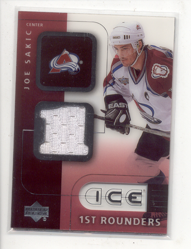2001-02 Upper Deck Ice First Rounders Jerseys #FJS Joe Sakic