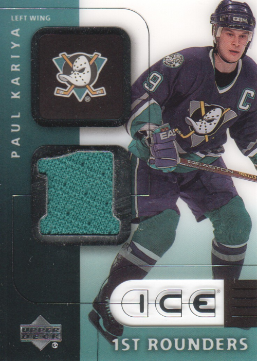 2001-02 Upper Deck Ice First Rounders Jerseys #FPK Paul Kariya