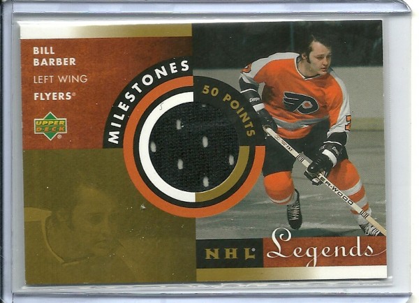 2001-02 Upper Deck Legends Milestones Jerseys #MBB Bill Barber