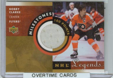 2001-02 Upper Deck Legends Milestones Jerseys #MBC Bobby Clarke