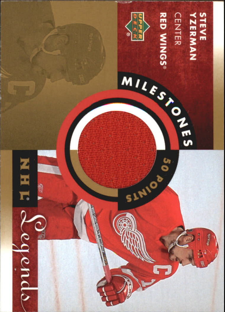 2001-02 Upper Deck Legends Milestones Jerseys #MSY Steve Yzerman