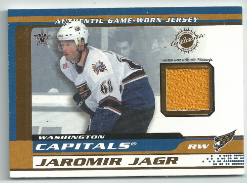 2001-02 Vanguard Memorabilia #42 Jaromir Jagr/Ilya Kovalchuk STK