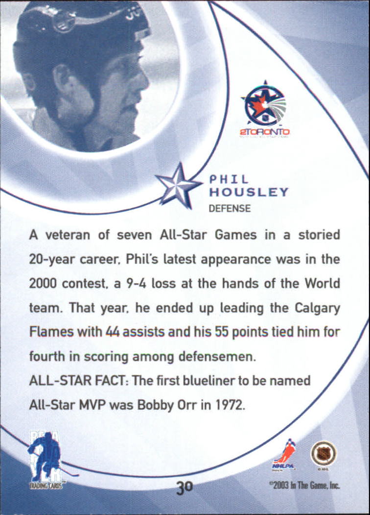 2002-03 BAP All-Star Edition #30 Phil Housley back image