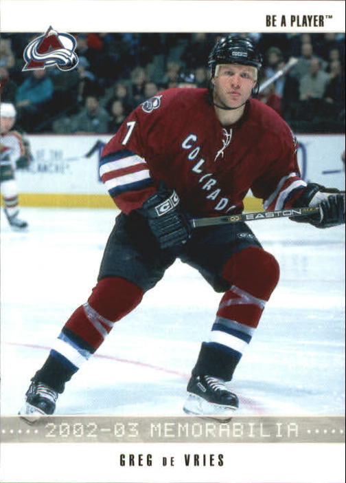 2002-03 BAP Memorabilia #77 Greg DeVries