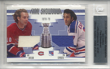 2002-03 BAP Ultimate Memorabilia Finals Showdown #20 Guy Lafleur/Phil Esposito