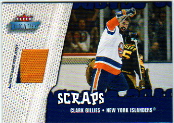2002-03 Fleer Throwbacks Scraps #5 Clark Gillies