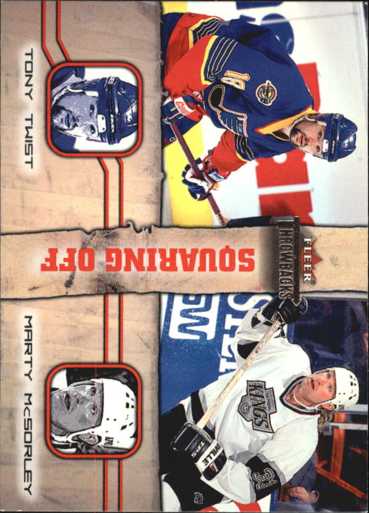 2002-03 Fleer Throwbacks Squaring Off #7 Tony Twist/Marty McSorley