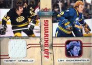 2002-03 Fleer Throwbacks Squaring Off Memorabilia #4 Terry O'Reilly JSY/Jim Schoenfeld JSY