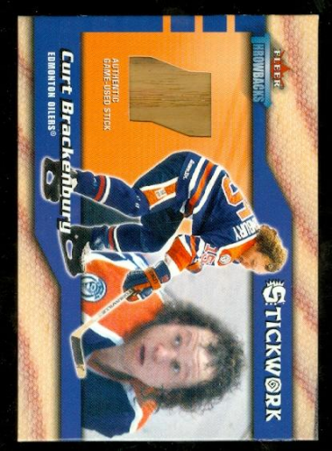 2002-03 Fleer Throwbacks Stickwork #3 Curt Brackenbury