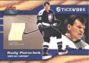 2002-03 Fleer Throwbacks Stickwork #6 Rudy Poeschek